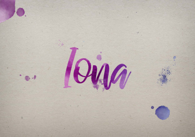 Free photo of Iona Watercolor Name DP