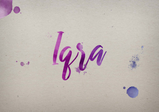 Free photo of Iqra Watercolor Name DP