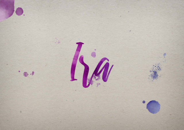 Free photo of Ira Watercolor Name DP