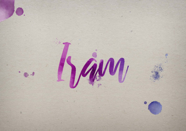 Free photo of Iram Watercolor Name DP