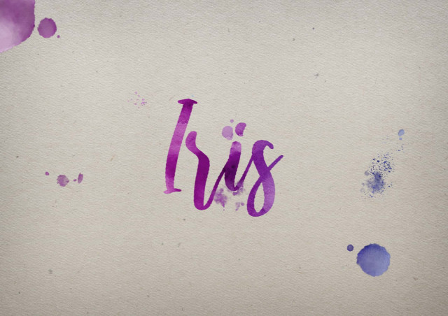 Free photo of Iris Watercolor Name DP