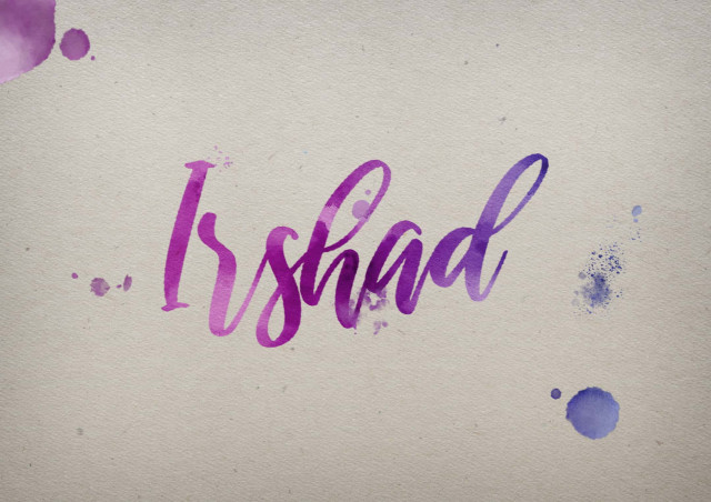 Free photo of Irshad Watercolor Name DP