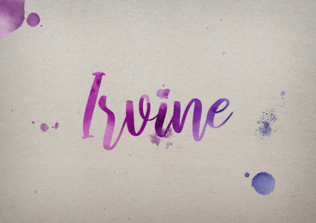 Free photo of Irvine Watercolor Name DP