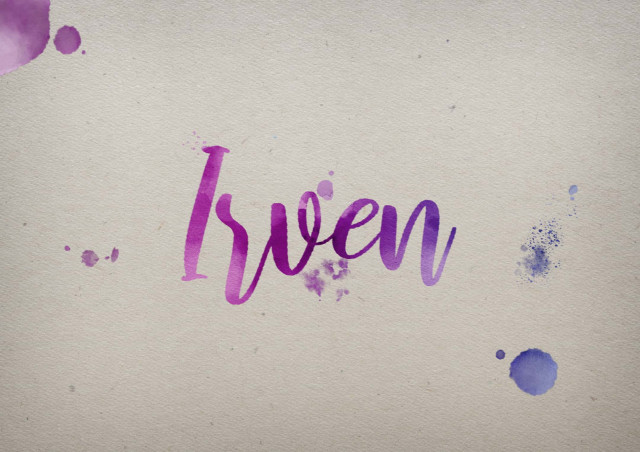Free photo of Irven Watercolor Name DP