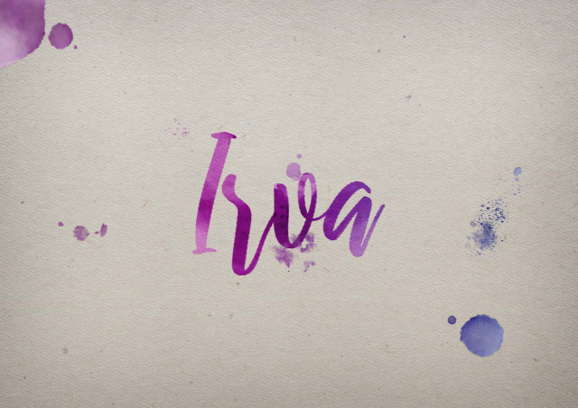 Free photo of Irva Watercolor Name DP