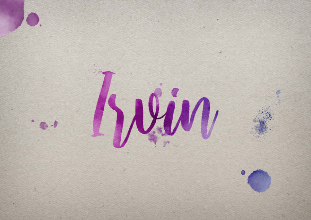 Free photo of Irvin Watercolor Name DP