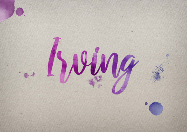 Free photo of Irving Watercolor Name DP