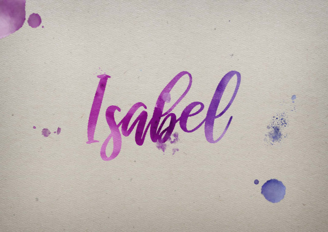Free photo of Isabel Watercolor Name DP