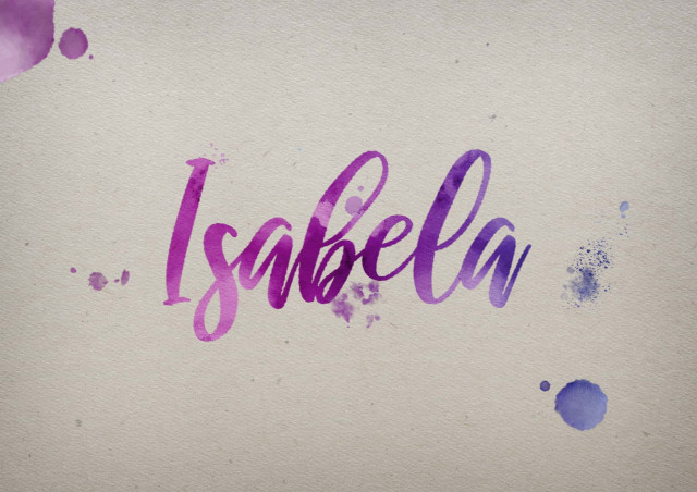 Free photo of Isabela Watercolor Name DP