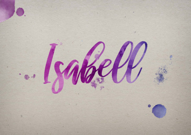 Free photo of Isabell Watercolor Name DP