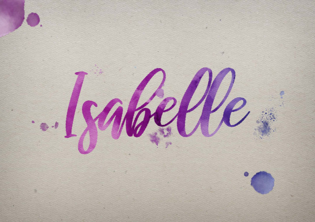 Free photo of Isabelle Watercolor Name DP