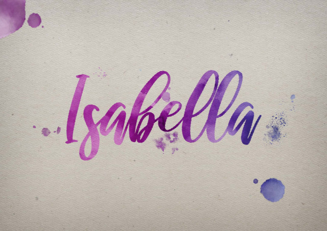 Free photo of Isabella Watercolor Name DP