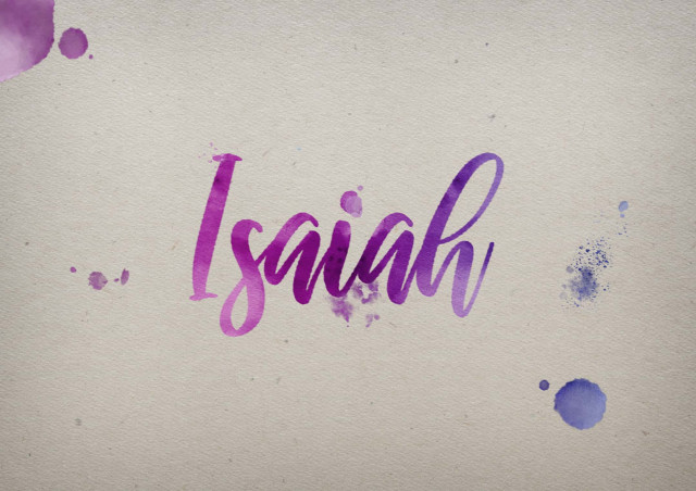 Free photo of Isaiah Watercolor Name DP