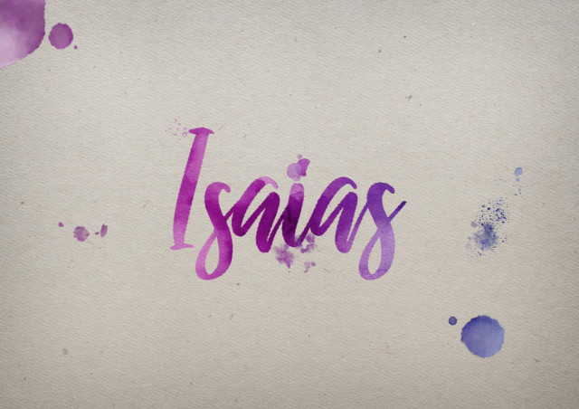 Free photo of Isaias Watercolor Name DP