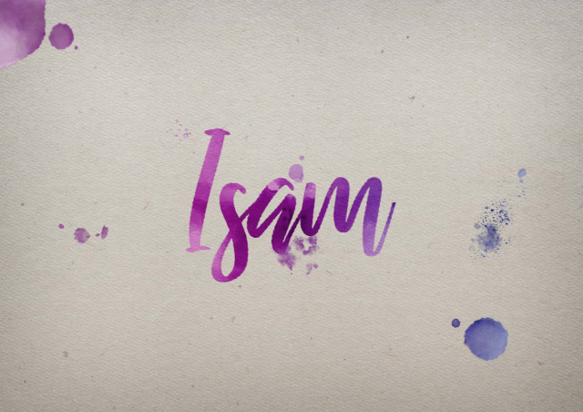 Free photo of Isam Watercolor Name DP