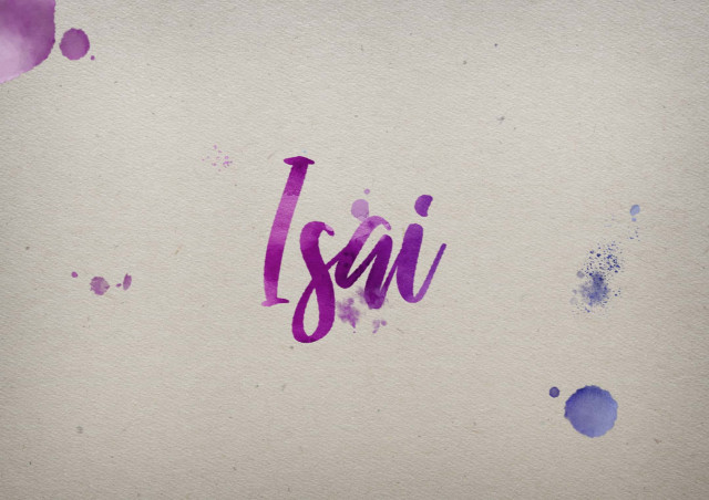 Free photo of Isai Watercolor Name DP