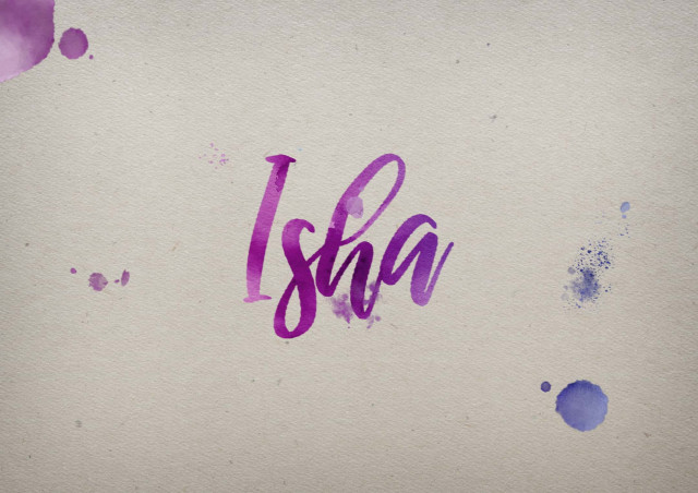 Free photo of Isha Watercolor Name DP