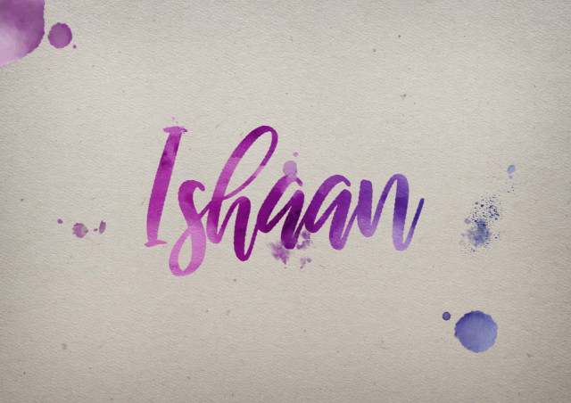 Free photo of Ishaan Watercolor Name DP