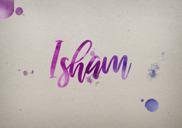 Free photo of Isham Watercolor Name DP