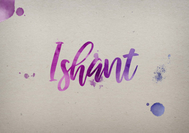 Free photo of Ishant Watercolor Name DP