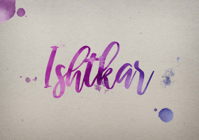 Free photo of Ishtkar Watercolor Name DP