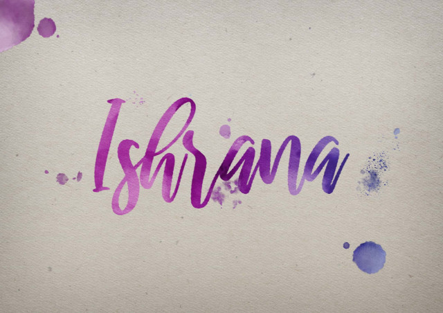 Free photo of Ishrana Watercolor Name DP
