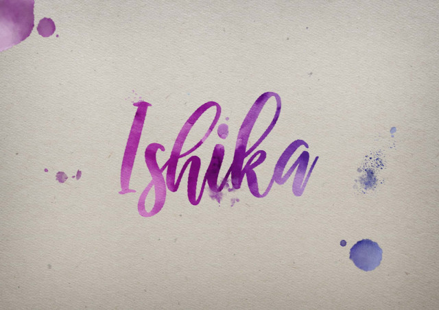 Free photo of Ishika Watercolor Name DP