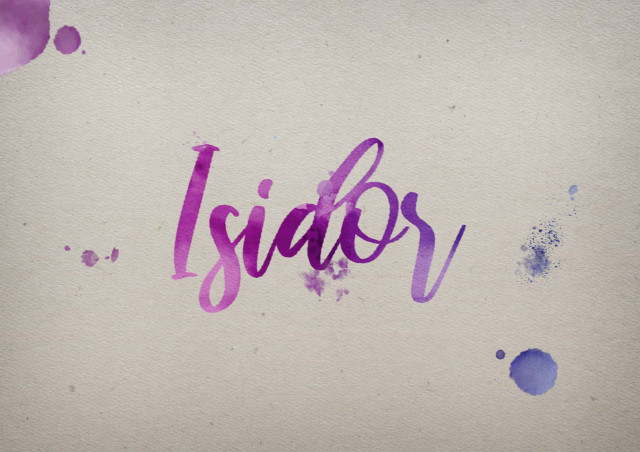 Free photo of Isidor Watercolor Name DP