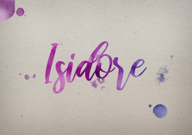 Free photo of Isidore Watercolor Name DP