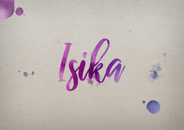 Free photo of Isika Watercolor Name DP