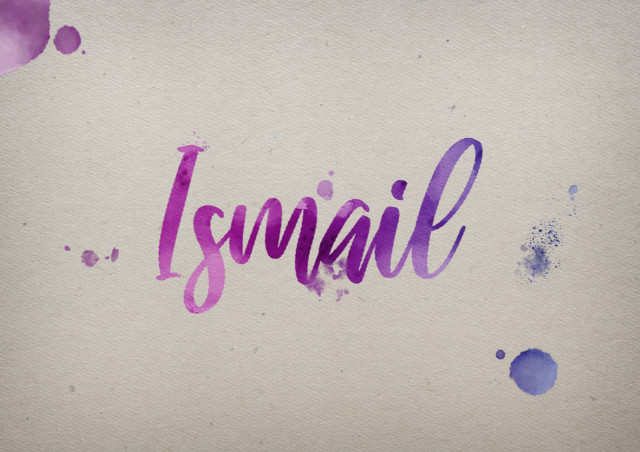 Free photo of Ismail Watercolor Name DP