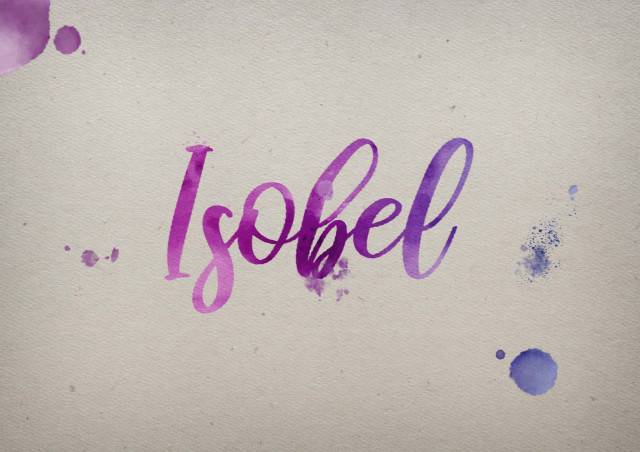 Free photo of Isobel Watercolor Name DP