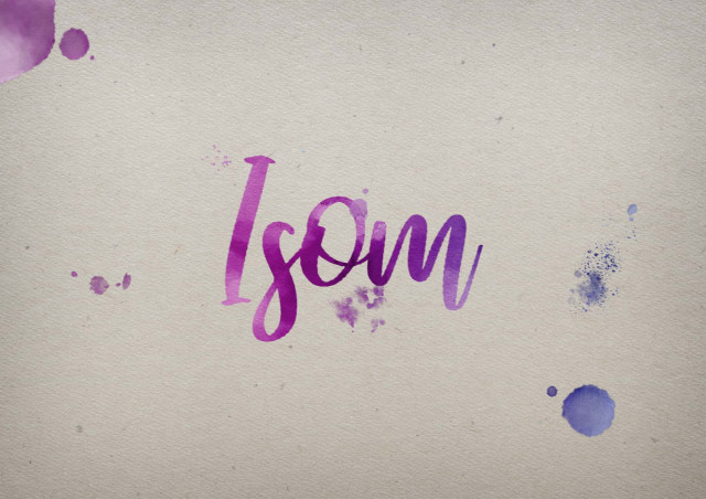 Free photo of Isom Watercolor Name DP