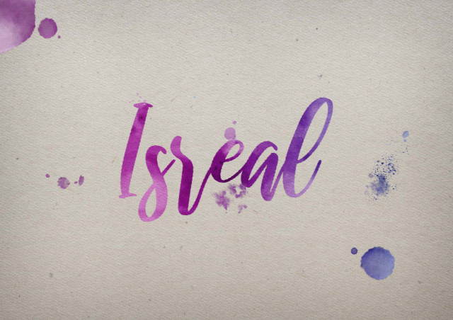 Free photo of Isreal Watercolor Name DP