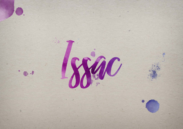 Free photo of Issac Watercolor Name DP