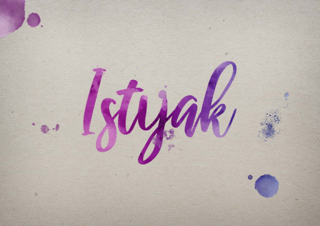 Free photo of Istyak Watercolor Name DP