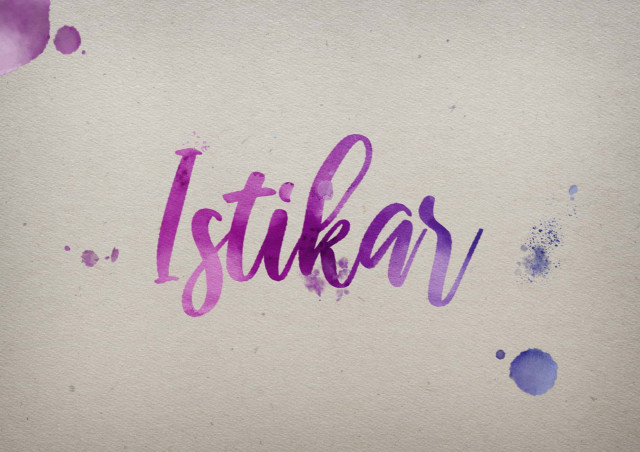 Free photo of Istikar Watercolor Name DP