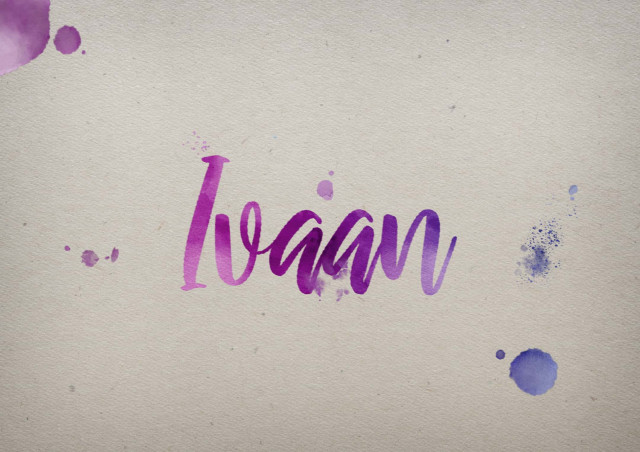 Free photo of Ivaan Watercolor Name DP