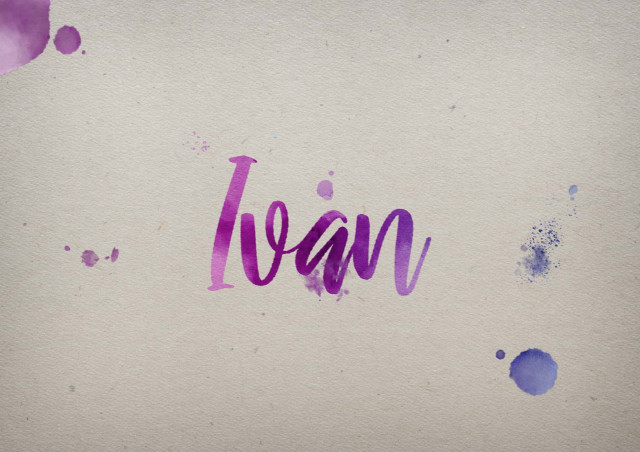 Free photo of Ivan Watercolor Name DP