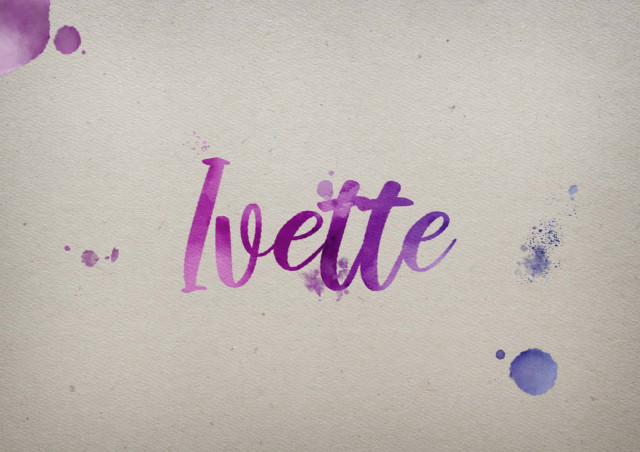 Free photo of Ivette Watercolor Name DP