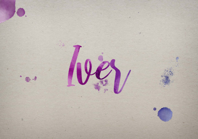 Free photo of Iver Watercolor Name DP