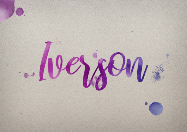 Free photo of Iverson Watercolor Name DP