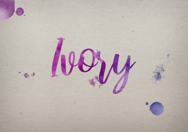 Free photo of Ivory Watercolor Name DP