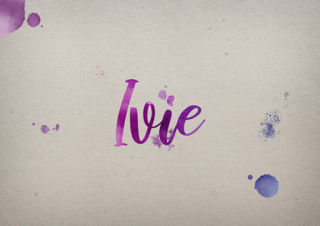 Free photo of Ivie Watercolor Name DP