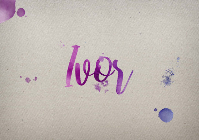 Free photo of Ivor Watercolor Name DP