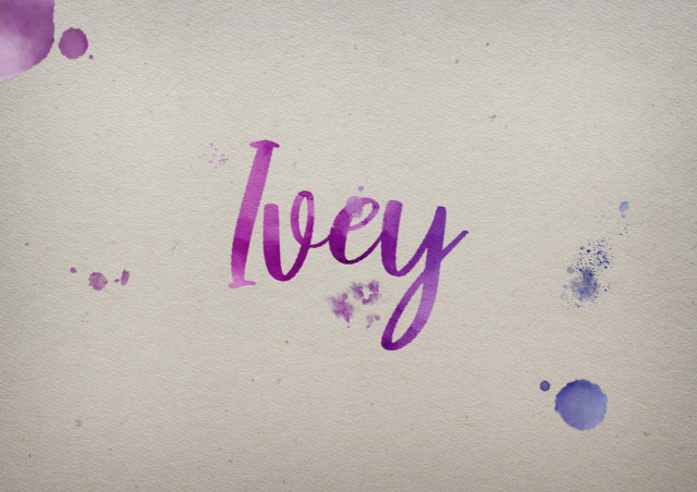 Free photo of Ivey Watercolor Name DP