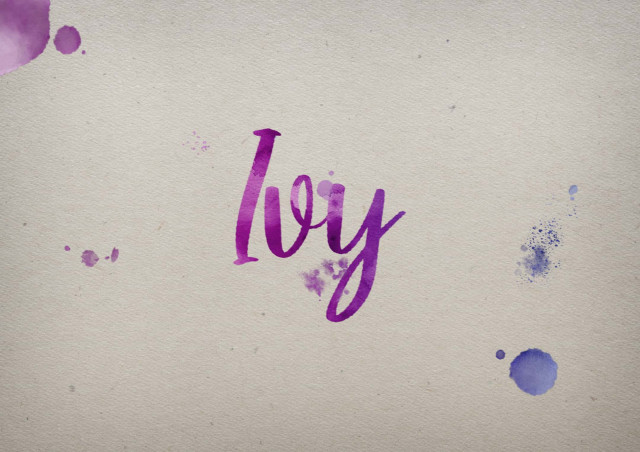 Free photo of Ivy Watercolor Name DP