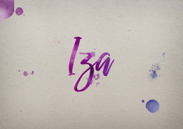 Free photo of Iza Watercolor Name DP