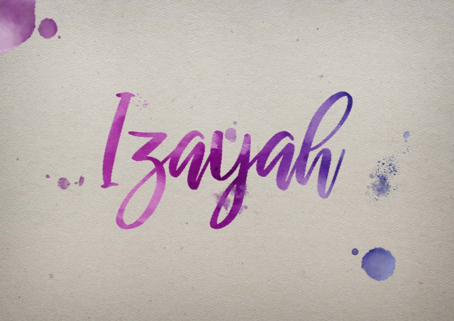 Free photo of Izayah Watercolor Name DP