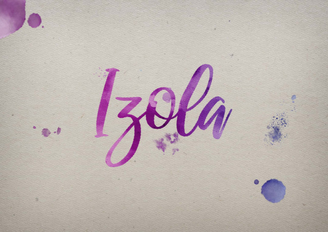 Free photo of Izola Watercolor Name DP